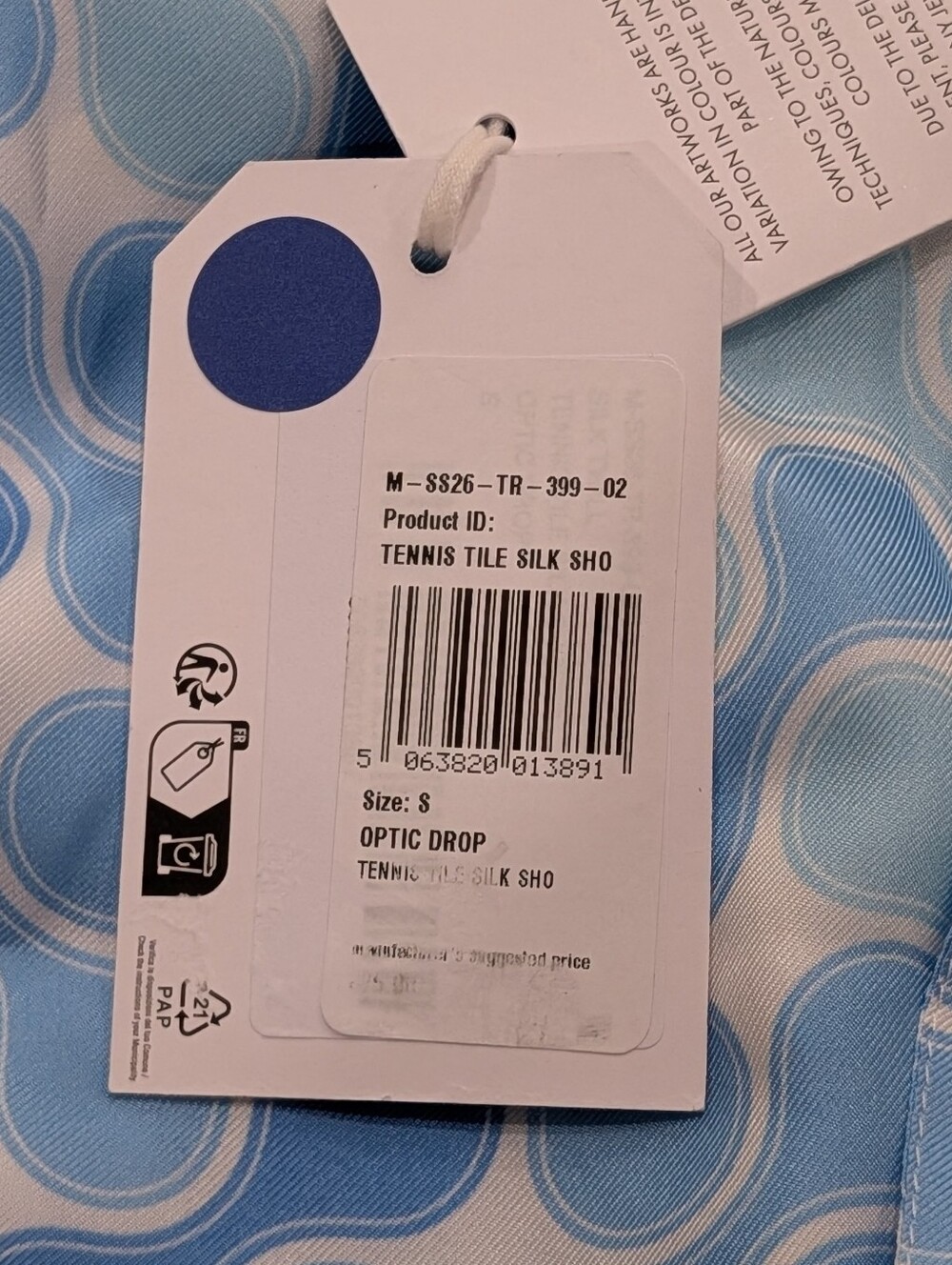 $875 Mens Casablanca Gradient Tennis Tile Silk Shorts Small - Picture 9 of 9